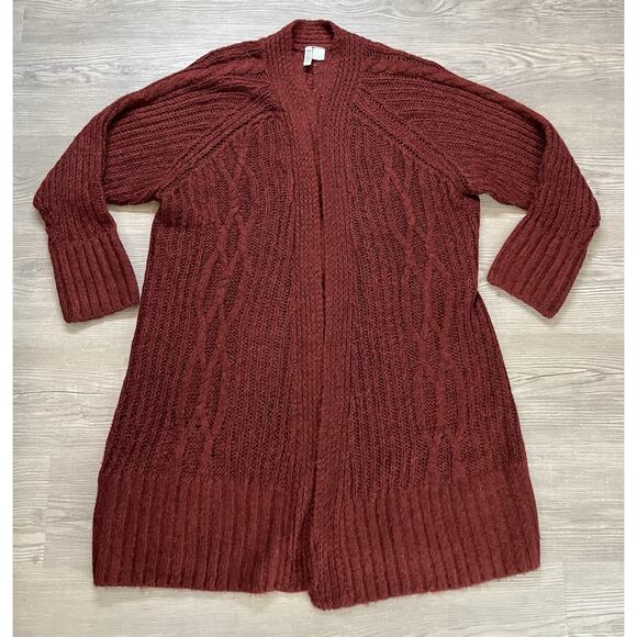 Divided By H&M Long Open Front Knit Cardigan Women’s Size XL - Picture 2 of 6